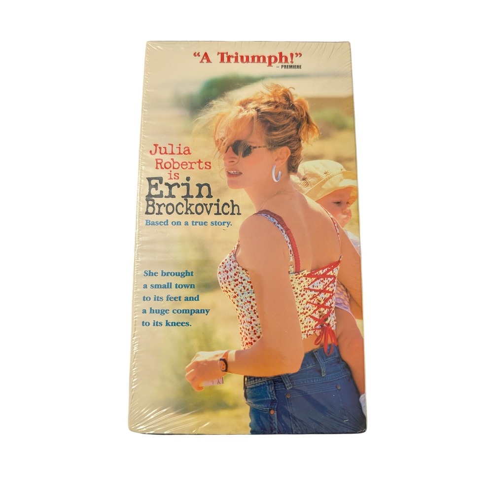 Erin Brockovich VHS 2000 Julia‎ Roberts Movie Factory Sealed New NIP Universal